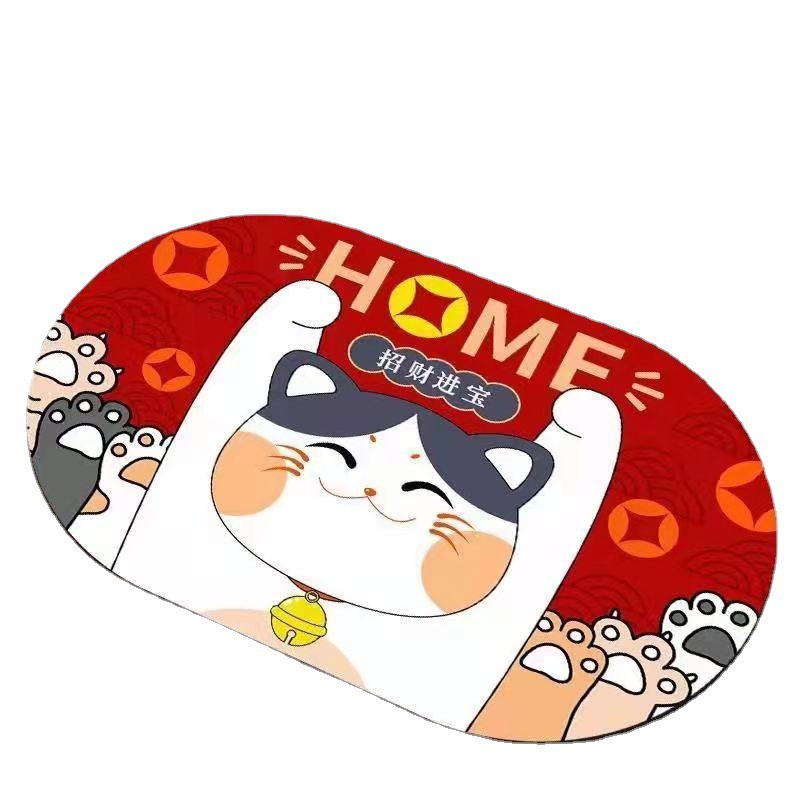 Thảm lau chân chống trơn trượt hình thú dễ thương