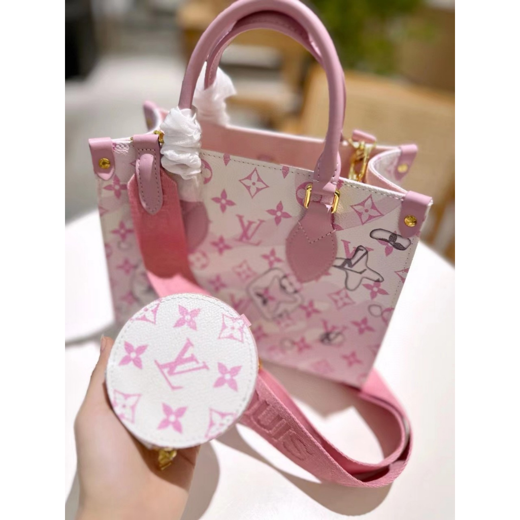 Túi LV Onthego 2in1 NEW mix màu xanh dáng công sở sang trọng  - Shop Lynh