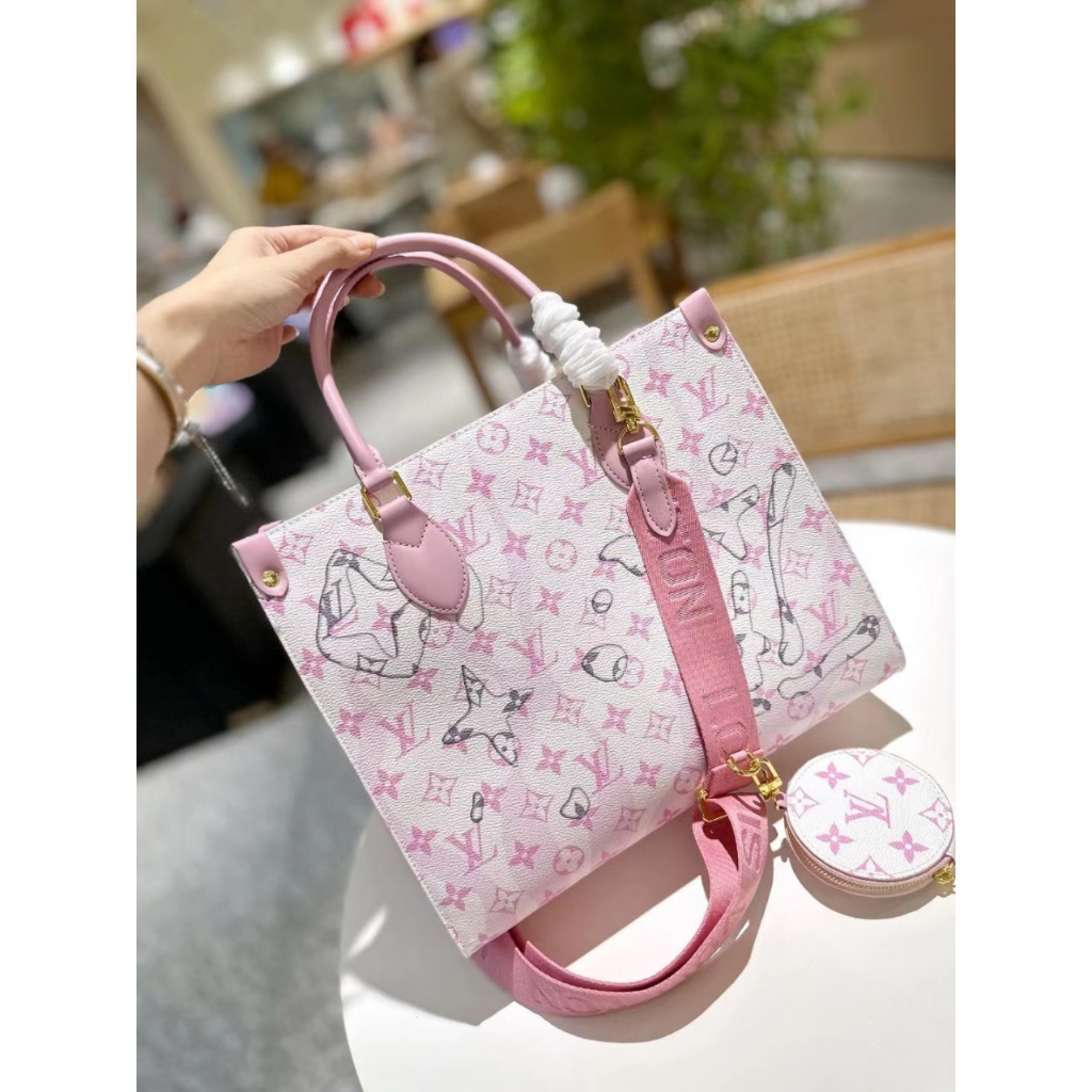 Túi LV Onthego 2in1 NEW mix màu xanh dáng công sở sang trọng  - Shop Lynh