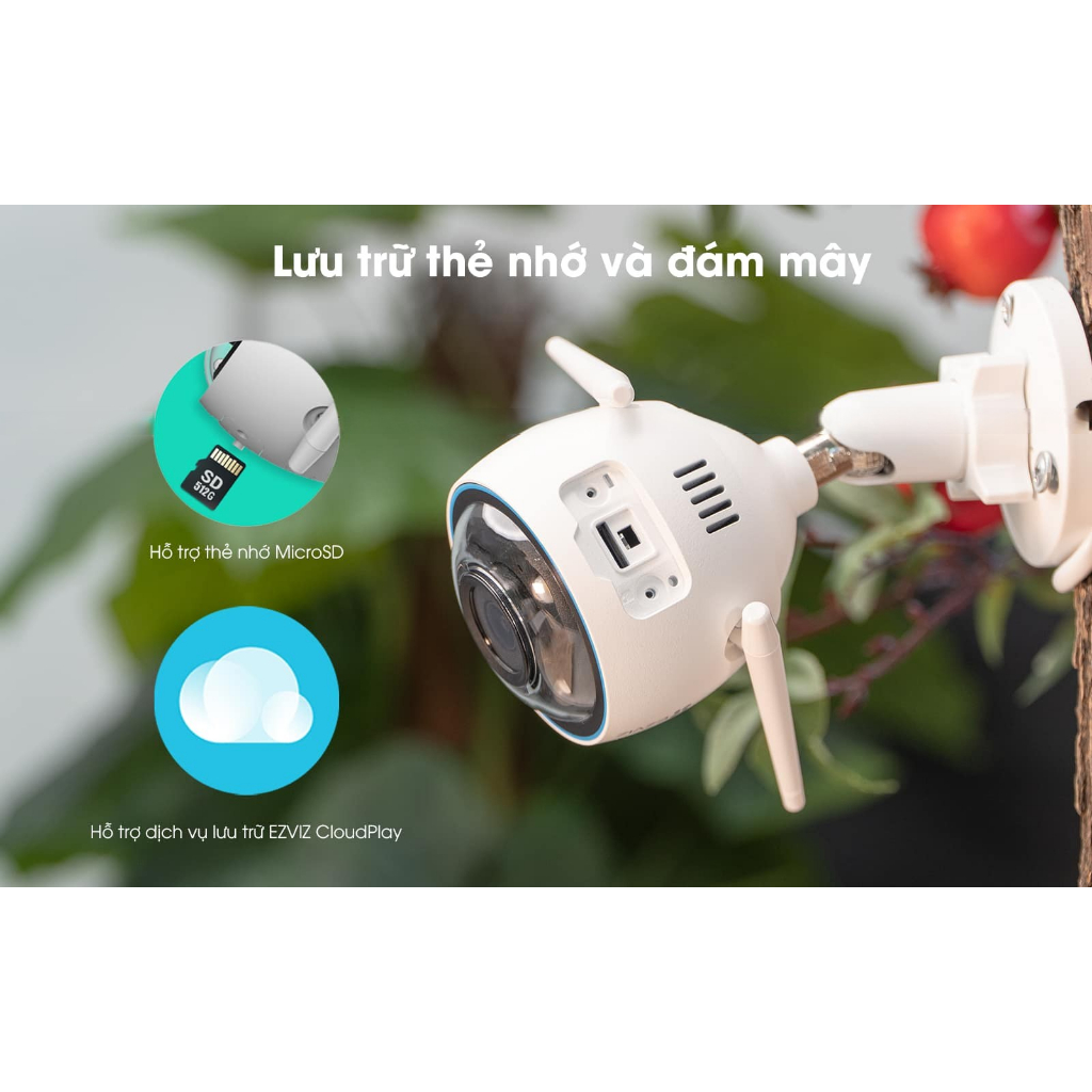 Camera wifi ngoài trời Ezviz H3 5MP 3MP 3K chính hãng, đàm thoại,màu đêm
