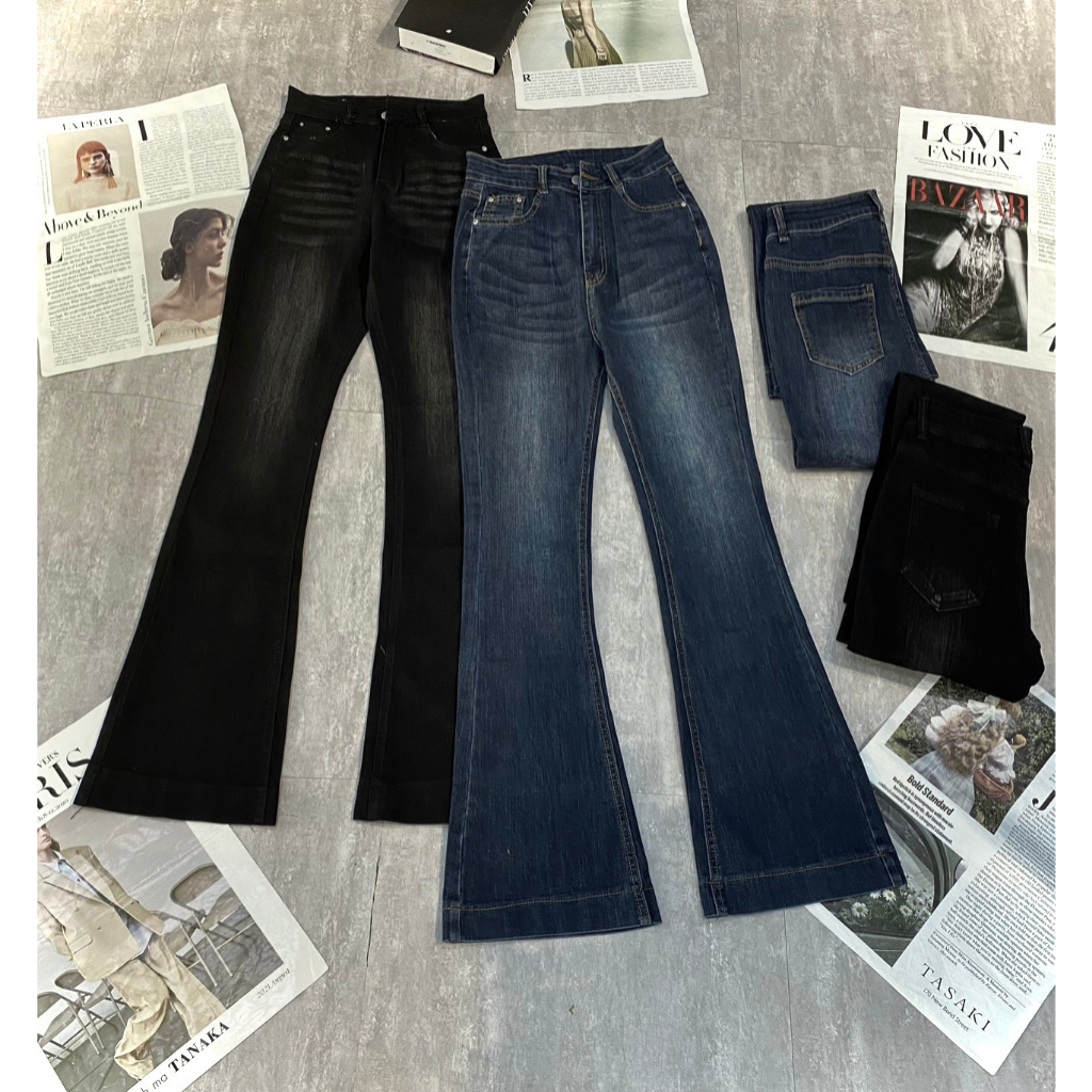 Quần Bò Loe Dài Châm Anh hot hit - Q8201