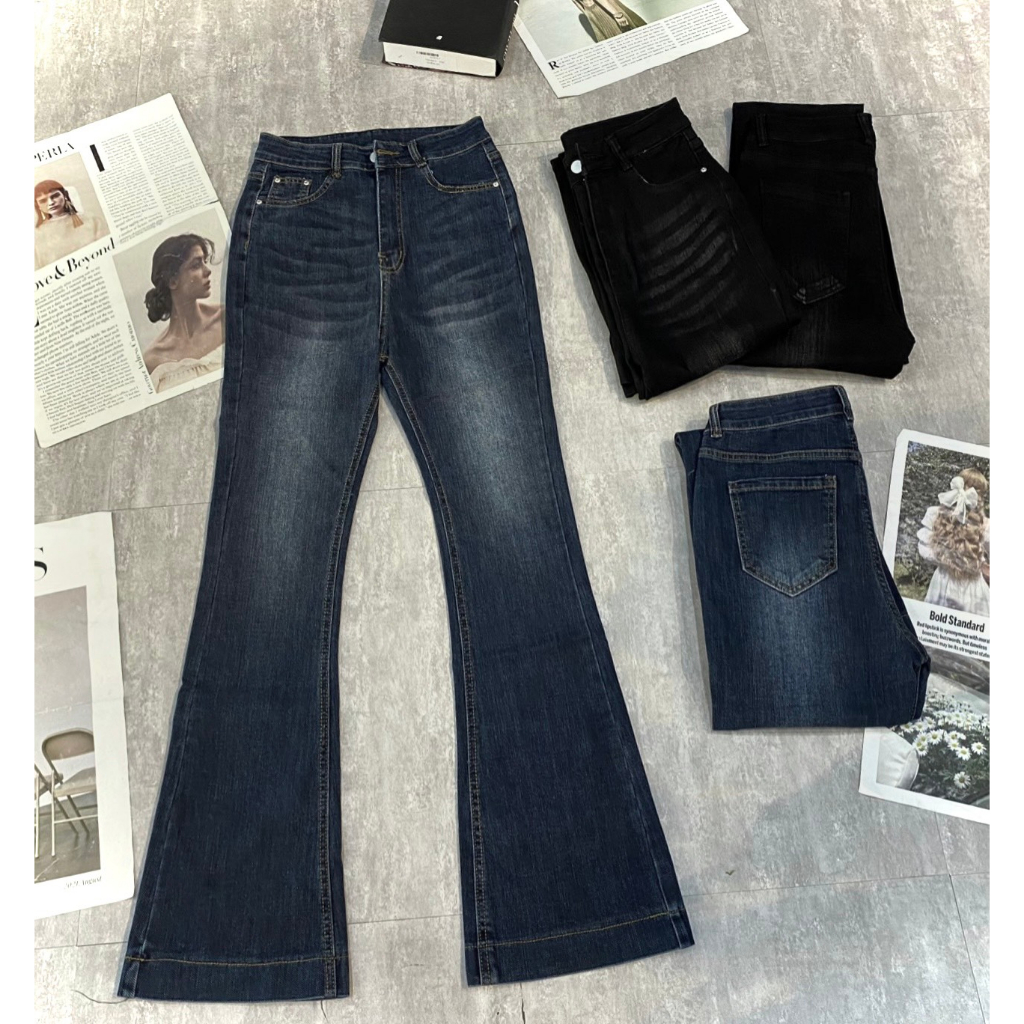 Quần Bò Loe Dài Châm Anh hot hit - Q8201