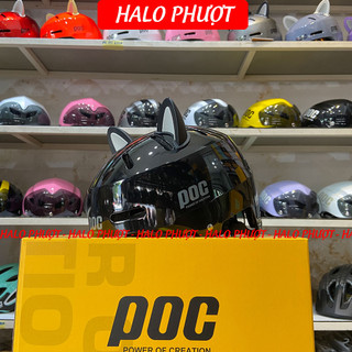 Nón xe máy poc p05 đen bóng chính hãng