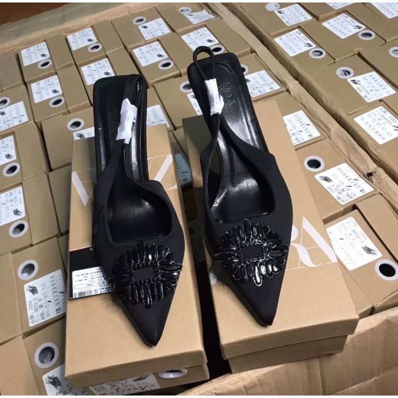 Giày nơ đá đen bigsize, size 40-44