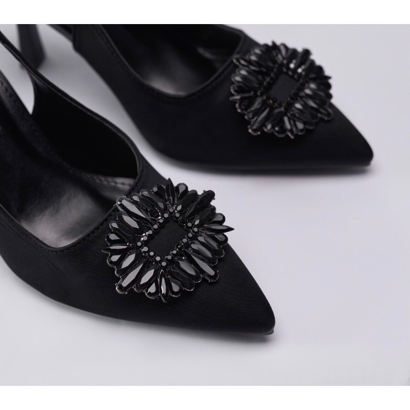 Giày nơ đá đen bigsize, size 40-44