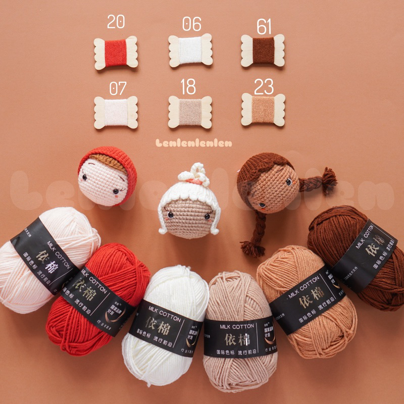 LEN MILK COTTON MÁC ĐEN 50g