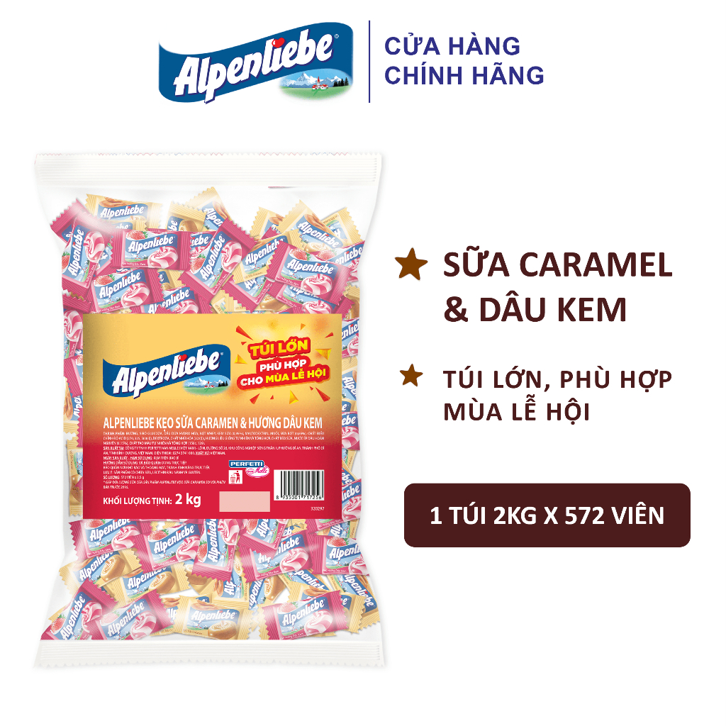 Kẹo cứng Alpenliebe nhiều hương (Túi 2kg)