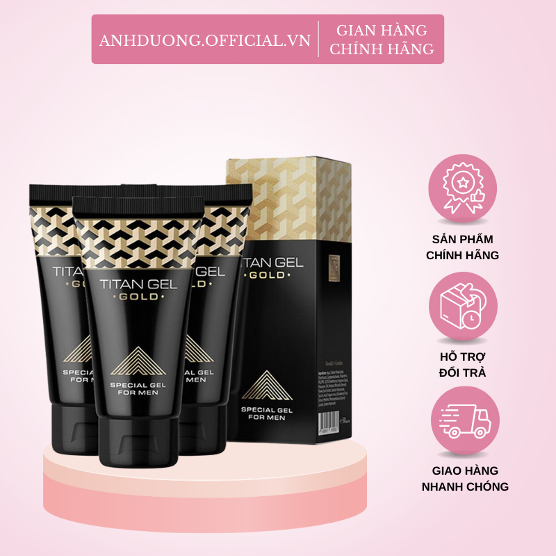 Gel titan - Gel tăng kích thước cậu nhỏ hàng chính hãng Nga 100% Bản gold nâng cấp (Tem 7 màu, có che tên) - anhduong