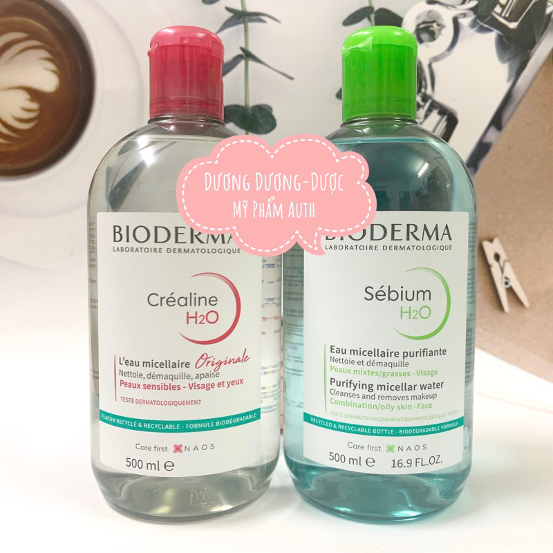 Tẩy trang Bioderma 500ml bản Pháp