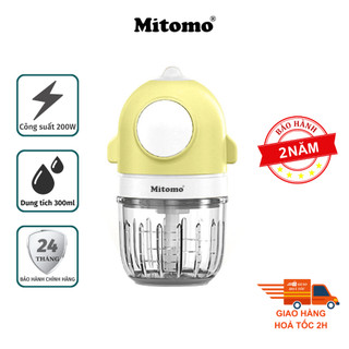 Máy xay đa năng Mitomo 6 lưỡi cối thủy tinh cho bé ăn dặm, bộ máy xay Mitomo MT-350 xay thịt cho bé ăn dặm
