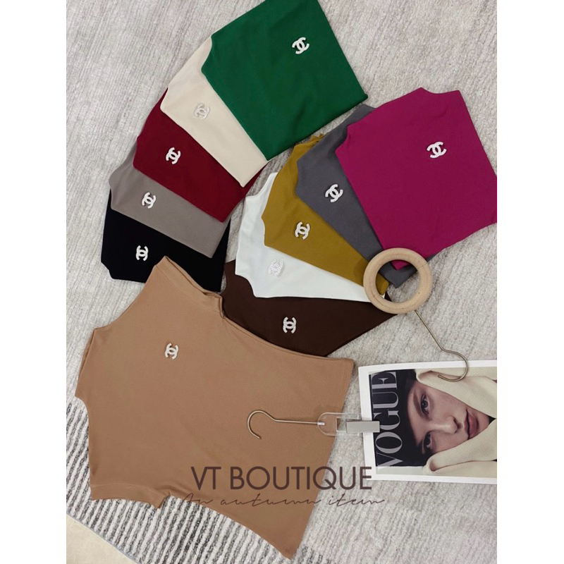 Áo thun tay hến nữ tăm hàn cổ leo freesize 11 màu hottrend