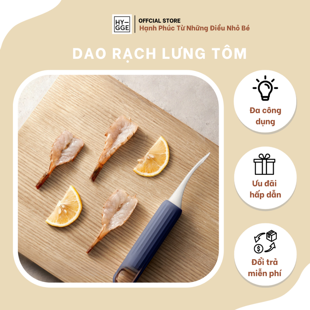Dụng Cụ / Dao Rạch Lưng Tôm, Lấy Chỉ Tôm, Làm Lông Gà Vịt, Cắt Rau Củ Quả, Làm Cá- Đa Năng Siêu Tiện Lợi