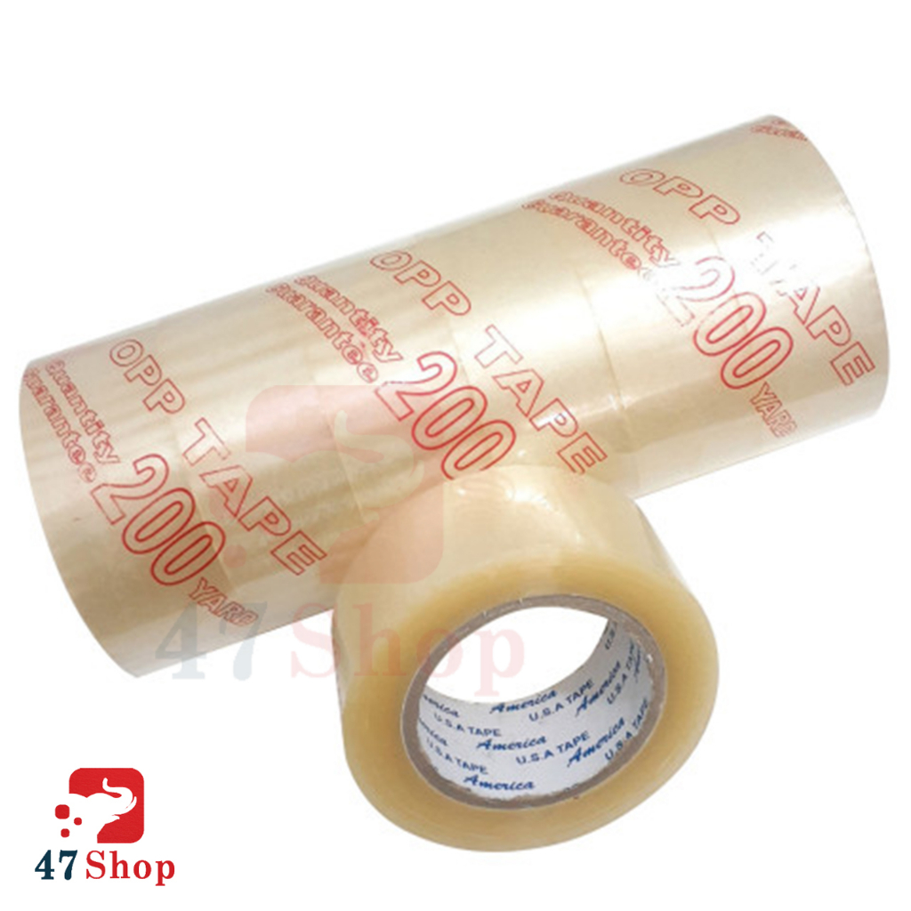 Băng keo trong, vàng siêu dày 1,8kg cây 200Yard