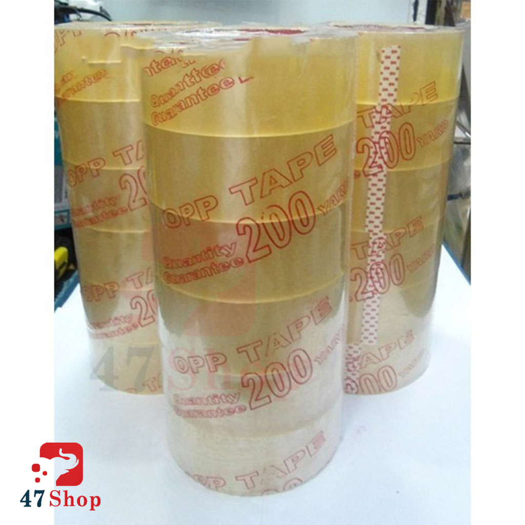 Băng keo trong, vàng siêu dày 1,8kg cây 200Yard