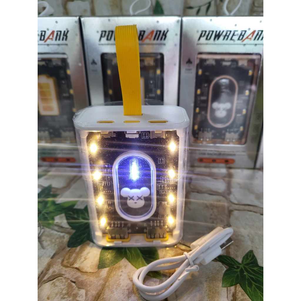 Pin sạc 10000mah kèm cáp có đèn led chiếu sáng chính hãng