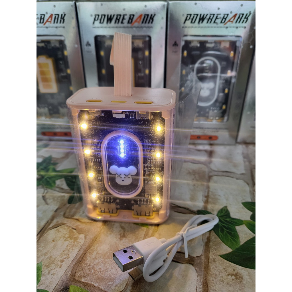 Pin sạc 10000mah kèm cáp có đèn led chiếu sáng chính hãng