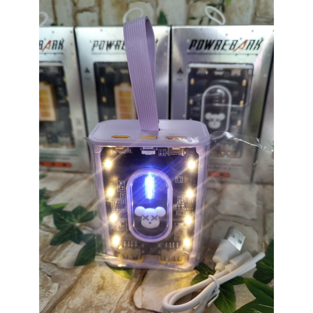 Pin sạc 10000mah kèm cáp có đèn led chiếu sáng chính hãng