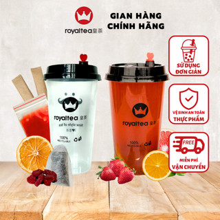 Trà Hoa Quả Olong Cam Đào Dâu Tây Royaltea. Trà sữa tự pha [CHÍNH HÃNG] chuẩn vị, set trà sữa đầy đủ nguyên liệu pha chế