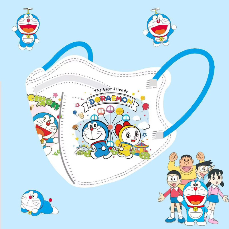 Khẩu trang KN95 nẹp mũi ĐÔRAEMON bé 3-10 tuổi