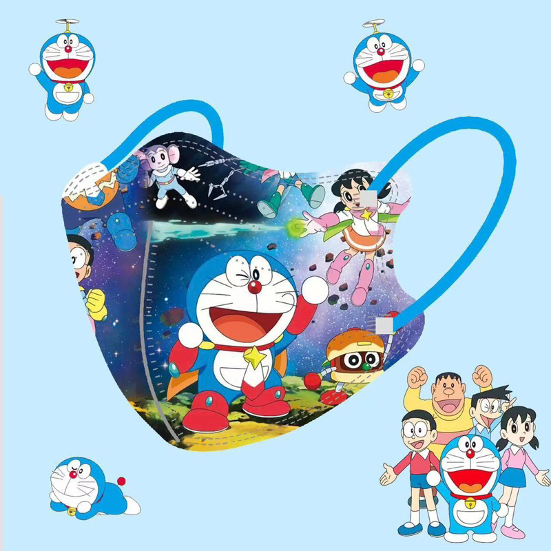 Khẩu trang KN95 nẹp mũi ĐÔRAEMON bé 3-10 tuổi
