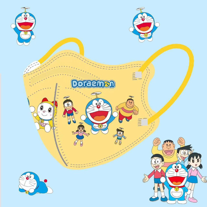 Khẩu trang KN95 nẹp mũi ĐÔRAEMON bé 3-10 tuổi