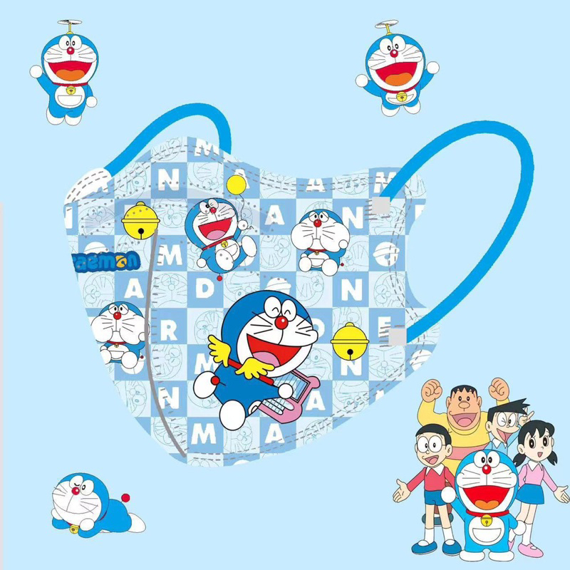 Khẩu trang KN95 nẹp mũi ĐÔRAEMON bé 3-10 tuổi