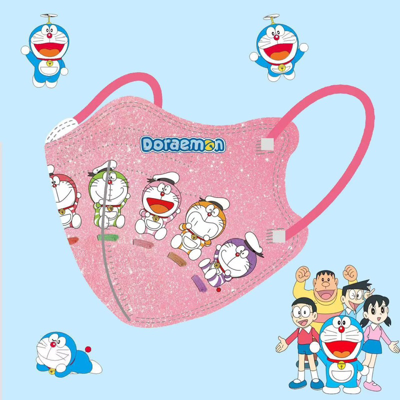 Khẩu trang KN95 nẹp mũi ĐÔRAEMON bé 3-10 tuổi