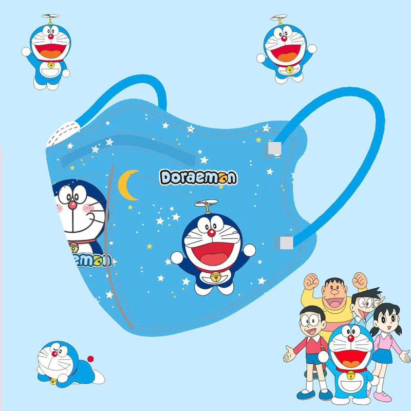 Khẩu trang KN95 nẹp mũi ĐÔRAEMON bé 3-10 tuổi