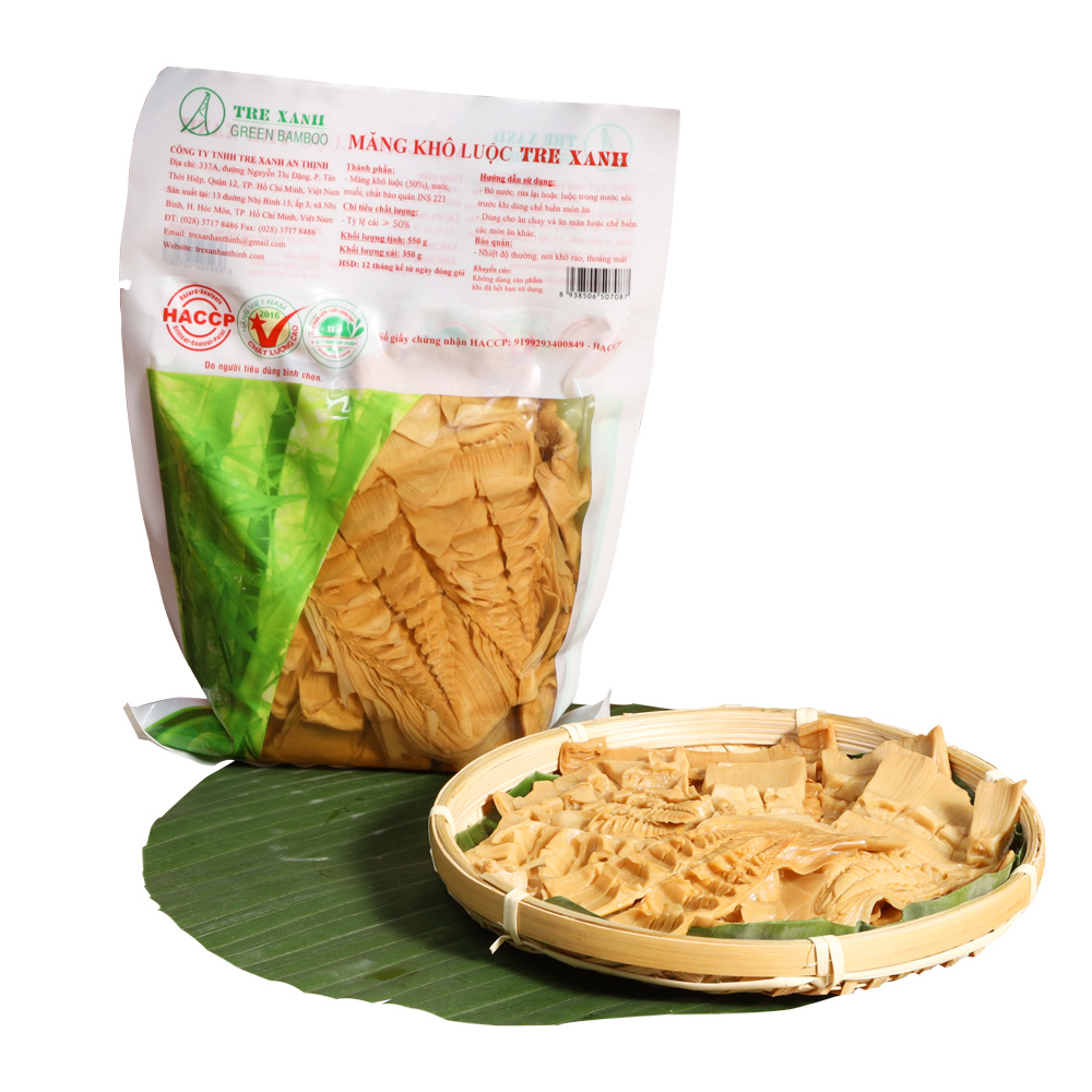 Măng Khô Luộc Măng Tre Tự Nhiên Thơm Ngon Tre Xanh An Thịnh 550G