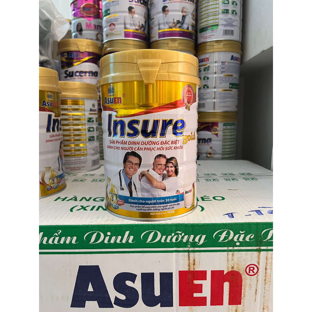 Sữa phục hồi sức khỏe Asuen Insure Gold 900g, bổ sung dinh dưỡng cho người già yếu, phục hồi sức khỏe người bệnh, ốm dậy