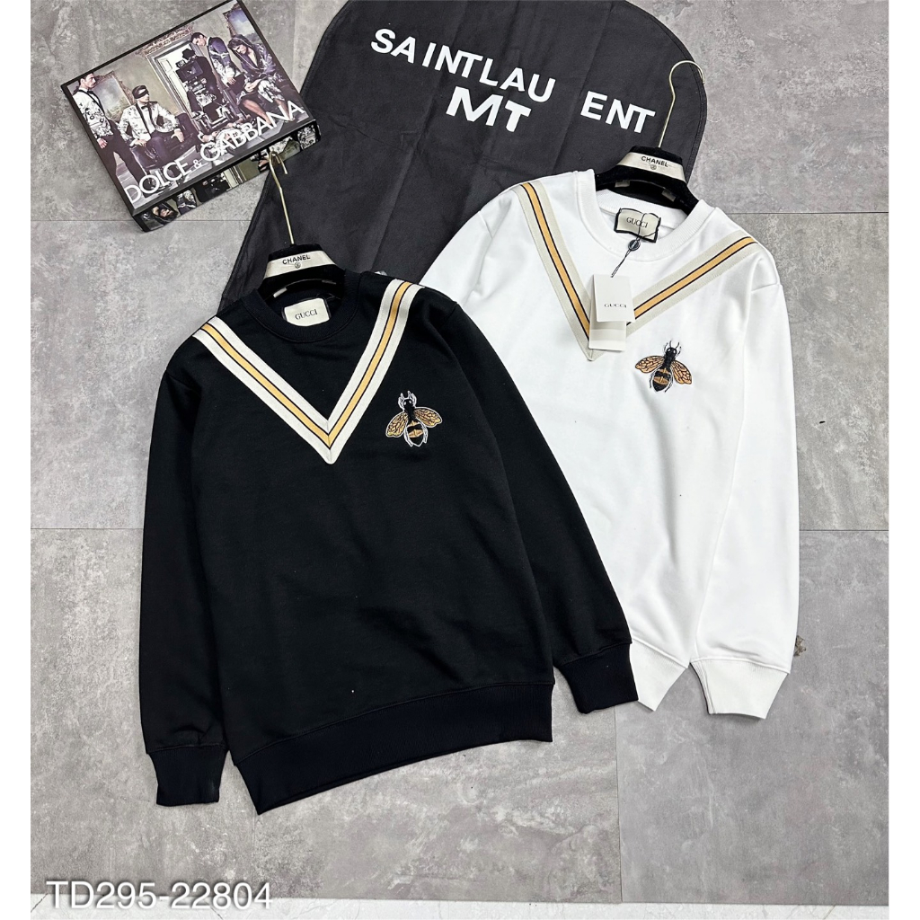 Áo Nỉ Nam Thêu Hình Ong Mới Nhất - Áo Nỉ Nam Hình Thoi Thêu Ong Siêu Đẹp