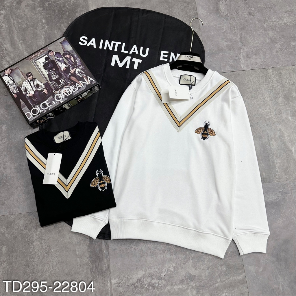 Áo Nỉ Nam Thêu Hình Ong Mới Nhất - Áo Nỉ Nam Hình Thoi Thêu Ong Siêu Đẹp