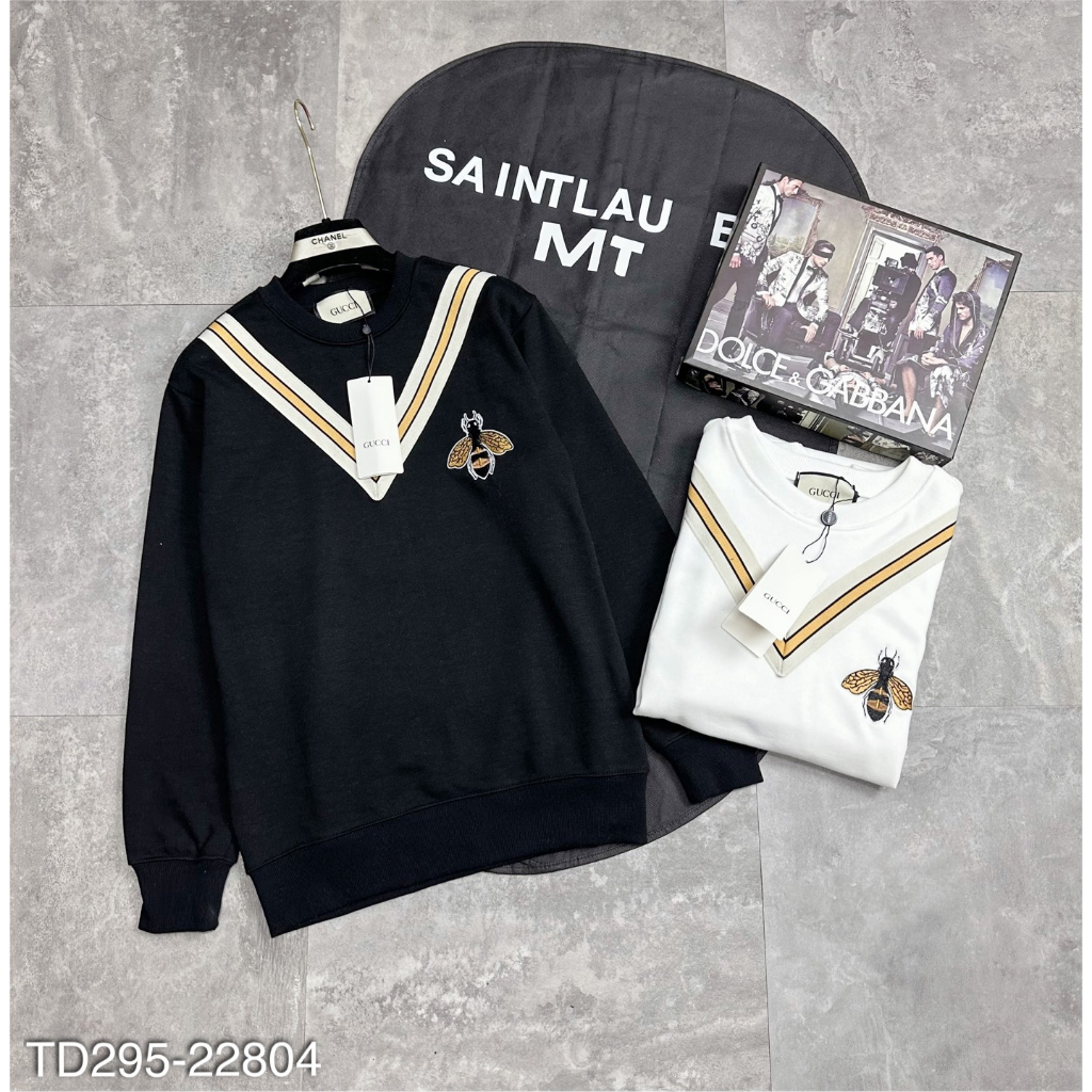 Áo Nỉ Nam Thêu Hình Ong Mới Nhất - Áo Nỉ Nam Hình Thoi Thêu Ong Siêu Đẹp