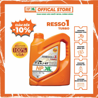 Dầu động cơ xe ô tô 4 thì NPOIL Resso 1 API CF4/SG, 20W50 - can 4L