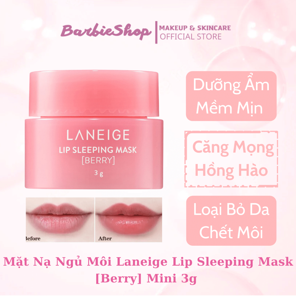 Mặt Nạ Ngủ Môi Laneige Lip Sleeping Mask Mini 3g + YNM