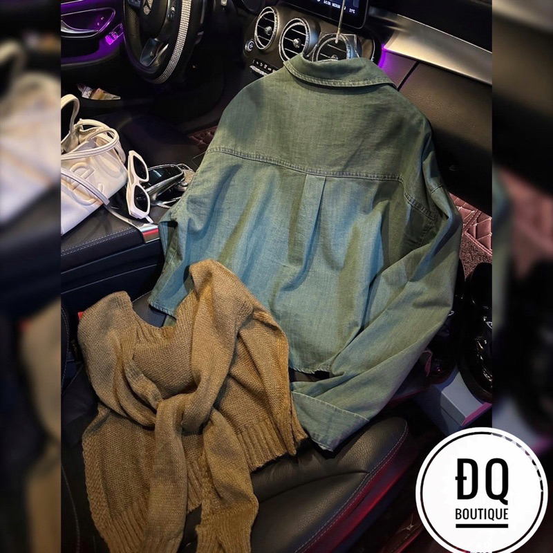 Áo Somi Bò Kèm Khăn Len Hàng QC