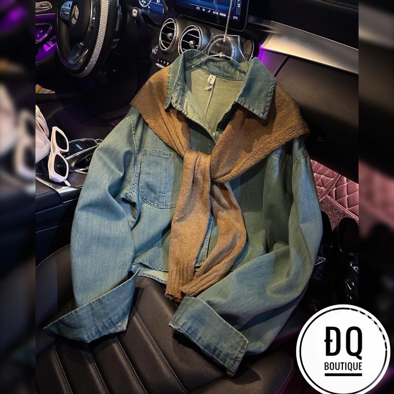 Áo Somi Bò Kèm Khăn Len Hàng QC