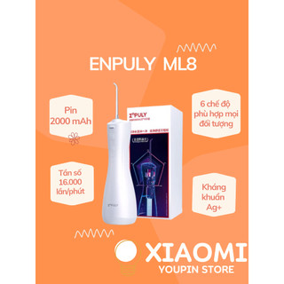 Máy tăm nước Xiaomi Enpuly ML8 pin 30 ngày,Kháng khuẩn 99%,dung tích 250ML, 6 tốc độ, công nghệ bảo vệ nướu