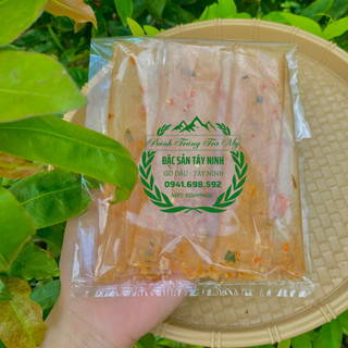 Bánh tráng dẻo tôm cuộn hành phi