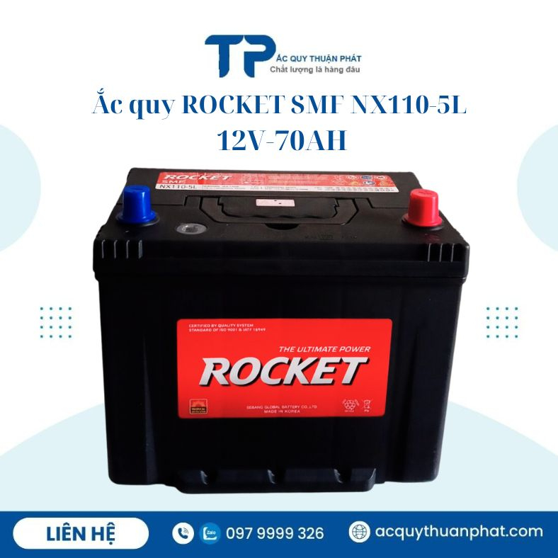 bình ắc quy Rocket Nx100-5L 12V-70ah