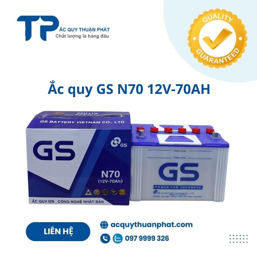 bình ắc quy Gs N70 12V-70ah