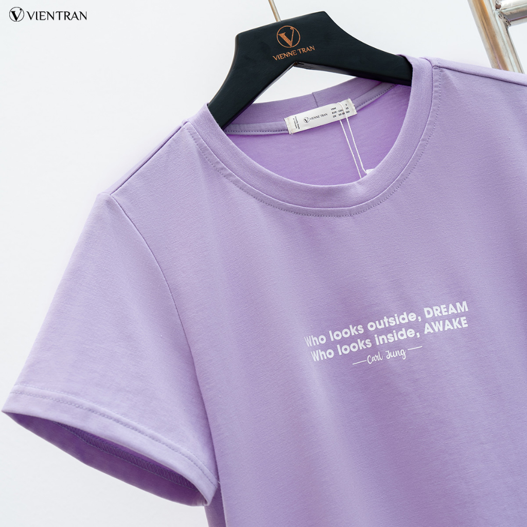 Áo Thun VIEN TRAN In Chữ Carl Jung V61S23H028