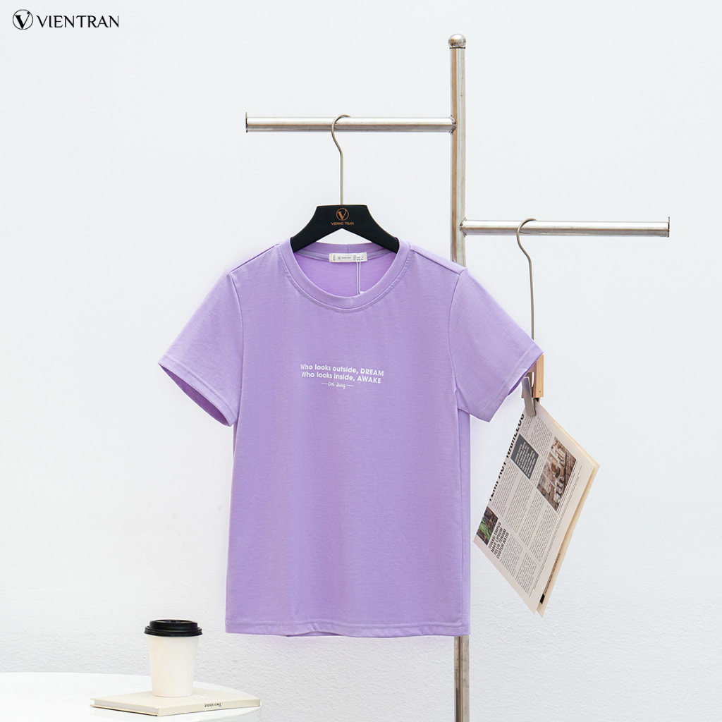 Áo Thun VIEN TRAN In Chữ Carl Jung V61S23H028