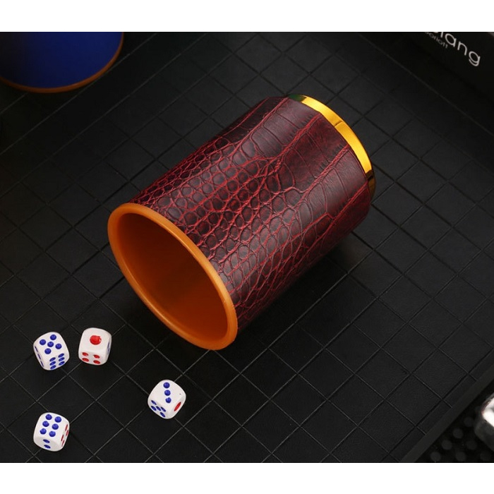 Bộ đồ chơi lắc xí ngầu cao cấp bọc da  dùng cho quán bar, beer club, party,..