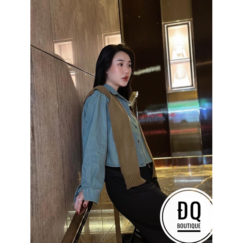 Áo Somi Bò Kèm Khăn Len Hàng QC