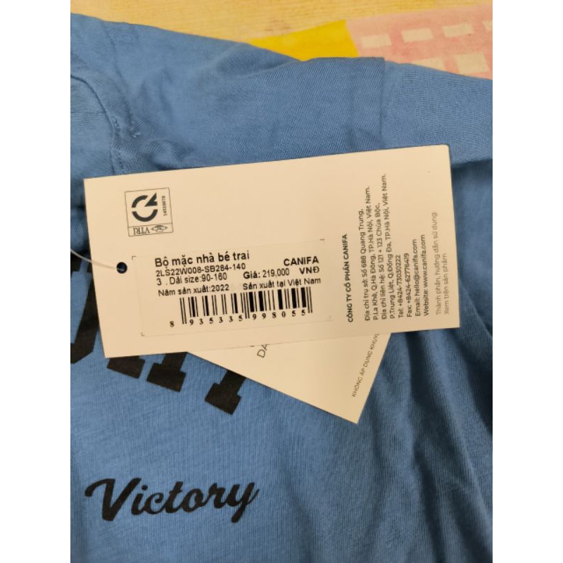 Bộ cotton dài tay mặc nhà bé trai Canifa