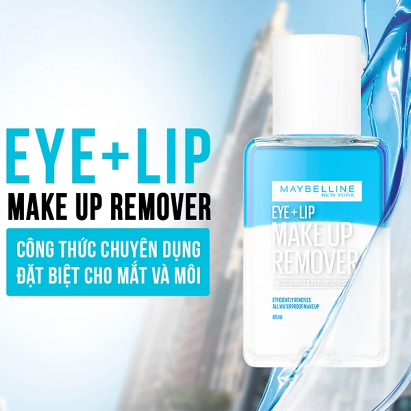 [HB GIFT] Nước Tẩy Trang Maybelline Eye & Lip Makeup Remover Mini 40ml (HÀNG TẶNG KHÔNG BÁN)