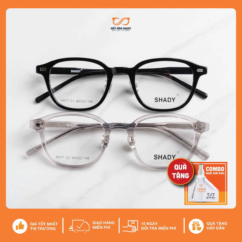 Gọng Kính Nhựa Acetate Cao Cấp Shady Unisex G2589 (Nhiều màu)