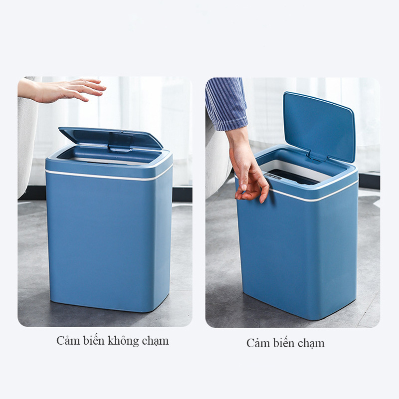 Thùng rác cảm ứng thông minh 16L, Thùng đựg rác nhà bếp nhà vệ sinh