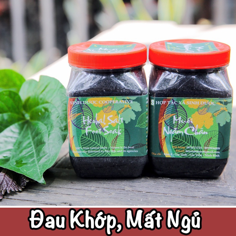 Muối Ngâm Chân Thảo Dược shopdocmoc, Muối ngâm chân Sinh Dược giảm đau nhức, giảm tê bì, giúp ngủ ngon, thư giãn 450gr